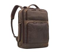 STILORD "Jayden" Men's Leather Business Backpack - Large Vintage Laptop Daypack with 15-17 Inch Laptop Compartment - A4 Size - Trolley Sleeve - Office, University, Travel Colour:Colorado - Brown