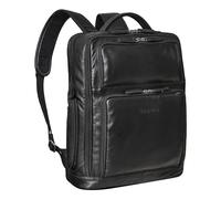 STILORD "Jayden" Men's Leather Business Backpack - Large Vintage Laptop Daypack with 15-17 Inch Laptop Compartment - A4 Size - Trolley Sleeve - Office, University, Travel Colour:Black