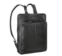 STILORD 'Jenny' Gorgeous Leather Backpack Womens Small Travel Backpack Ladies backpacks for Women Daypack Vintage Genuine Leather Rucking Bag, Colour:black