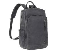 STILORD 'Johnson' Leather Backpack Men Business Vintage Backpacks for 13,3 inch MacBook Laptop Bag Modern Daypack for Work Office Genuine Leather, Colour:Carbon - Grey