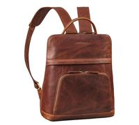 STILORD "Jolanda" Elegant Leather Backpack Women for 10.1 Inch Tablet Ladies Small Rucksack City Daypack Vintage Backpack with Compartments Genuine Leather Colour:Kara - Cognac