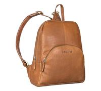 STILORD "Josephine" Elegant Handbag Backpack Ladies Small Leather Daypack Leather Backpack Ladies Genuine Leather City Backpack Vintage Colour:Cognac-Brown