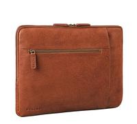 STILORD 'Jupiter' Laptop Sleeve Cover 17 Inch Leather Vintage Laptop Case 16,5 inch for Notebook/MacBook/Tablet Case Large with Zipper, Colour:maraska - Brown