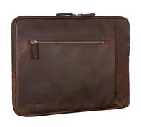 STILORD 'Jupiter' Laptop Sleeve Cover 17 Inch Leather Vintage Laptop Case 16,5 inch for Notebook/MacBook/Tablet Case Large with Zipper, Colour:Zamora - Brown