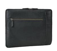 STILORD 'Jupiter' Laptop Sleeve Cover 17 Inch Leather Vintage Laptop Case 16,5 inch for Notebook/MacBook/Tablet Case Large with Zipper, Colour:Black