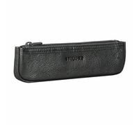 STILORD "Kane Slim Leather Pencil Case Black with Zipper Mini Pen Case - Genuine Leather Pen Pouch Small Zipper Pouch for Office School & University in Elegant Gift Box
