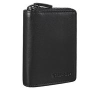 STILORD 'Kelsie' 3-in-1 Leather Key Pouch Mini Wallet and Card Case Vintage Key Case with Card Pocket and Money Pocket Genuine Leather, Colour:Black
