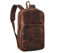 STILORD 'Kim' Modern Backpack Leather Women for Traveling and City Rucksack Backpack Ladies Backpacks for Women Small Daypack Leather Laptop Backpack 12 Inch, Colour:luino - brown