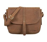 STILORD 'Kira' Handbag leather small women satchel shoulder bag vintage crossbody messenger bag for evening and party in genuine leather, Colour:tan - dark brown