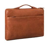 STILORD 'Kit' 15.6 Inch Laptop Bag Leather Notebook Case Men's for Work Travel Business Slim Laptop Sleeve Genuine Leather Premium Laptop Case Men, Colour:maraska - brown