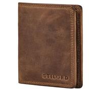 STILORD 'Knox' Large Real Leather Wallets for Men with Coin Pocket - RFID Card Holder with Many Compartments Trifold Wallet Mens Coin Purse Genuine Leather with Gift Box, Colour:Middle Brown