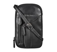 STILORD 'Lane' 3-in-1 Leather Phone Pouch Wrist Wallet Vintage Crossbody Sling Bag with Wrist Strap Hip Bag - Genuine Leather, Colour:Black