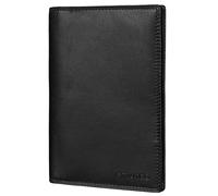 STILORD 'Larin' Vehicle Registration Holder Leather Passport Holder Real Leather Document Holder for Vehicle Registration Passes Hunting License Case with RFID Protection, Colour:Black