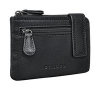 STILORD 'Lasse' Leather Key Wallet Vintage Key Case with Coin Purse for Men Slim Wallet with Key Ring Card Holder with RFID Blocker Organiser Genuine Leather, Colour:Black