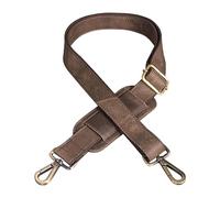 STILORD Leather Padded Changeable Shoulder Strap for Handbag and Shoulder Bag, Vintage Genuine Leather, Colour:Dark - Brown