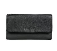 STILORD Lena Foldable XL Leather Purse for Women Vintage Real Leather Wallet Multi Compartment Large Purses with RFID Protection, Two Large Coin Compartments Colour:Black