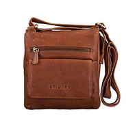 STILORD 'Leon' Small Leather Bag Men Women Handbag Satchel Vintage Mini Cross Body, Colour:Cognac-Brown