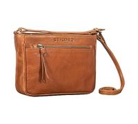 STILORD 'Lilia' 2-in-1 Ladies Leather Shoulder Bag Vintage Handbag Genuine Leather Crossover Leisure Evening Clutch Women, Colour:texas - brown