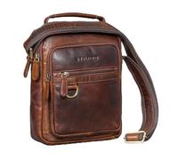 STILORD "Lima Stylish Leather Shoulder Bag Mens Crossbody - Small Messenger Bag Genuine Leather with Carry Handle Vintage Satchel 9.7" Tablet for Travel & Business Colour:florida - brown