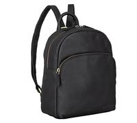STILORD 'Linnea' Leather Rucksack Bag for Women Elegant Daypack Small Backpack Vintage Women's Handbag Mini Bag Ideal as Travel Bag Shoulder Bag, Colour:Black