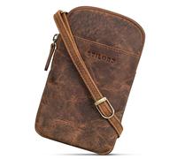 STILORD 'Loki' Leather Chest Bag Vintage Crossbody Bag Leather Phone Case for Smartphone Sling Bag XS Fanny Pack Genuine Vintage Leather, Colour:Kreta - Brown