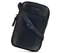STILORD 'Loki' Leather Chest Bag Vintage Crossbody Bag Leather Phone Case for Smartphone Sling Bag XS Fanny Pack Genuine Vintage Leather, Colour:Black