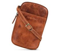 STILORD 'Loki' Vintage Leather Chest Bag Phone Bag Small Crossbody Bag for Smartphone Genuine Leather, Kara Cognac, S, School bag