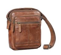 STILORD "Lorenzo Small Men's Leather Crossbody Bag - Vintage Shoulder Messenger Handbag for 8-Inch Tablet Stylish Leather Satchel for Men with Adjustable Strap Colour:brandy - cognac