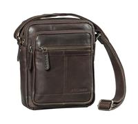 STILORD "Lorenzo Small Men's Leather Crossbody Bag - Vintage Shoulder Messenger Handbag for 8-Inch Tablet Stylish Leather Satchel for Men with Adjustable Strap Colour:zamora - brown