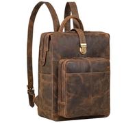 STILORD "Lorraine" Vintage Leather Backpack Women Large 15.6 Inch Laptop Womens Rucksack - College University Daypack for Work Office Business Genuine Leather Colour:Colorado - Brown