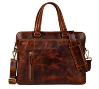 STILORD "Lory" Womens Leather Briefcase Bag Large Vintage Work Bag Ladies Business Shoulder Handbag for 13,3 Laptop and MacBooks Colour:Kara - Cognac