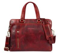 STILORD "Lory" Womens Leather Briefcase Bag Large Vintage Work Bag Ladies Business Shoulder Handbag for 13,3 Laptop and MacBooks Colour:Kara - red