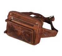 STILORD 'Lou' Leather Belt Pouch Hip Bag Vintage Bum Bag for Men Women Bumbag for Jogging Festival Travel Dog Walking in Genuine Leather, Colour:Kara - Cognac