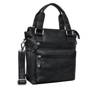 STILORD 'Lucia' Vintage Leather Bag Ladies Genuine Leather Leisure Handbag Crossbody Bag Elegant Evening Bag for 9.7 inch iPad, Colour:Black