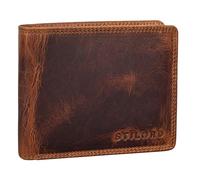 STILORD "Lunis" Mens Leather Wallet RFID Blocking with Coin Pocket - Genuine Leather Bifold Wallet for Men with 10 Card Slots - Vintage Wallet with Gift Box Colour:Kara - Cognac