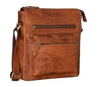 STILORD 'Mae' Leather Crossbody Bag Leather Small Shoulder Bag Vintage Elegant Womens Handbag Purse Bag for Shopping Leisure in Genuine Vintage Leather, Colour:kara - cognac