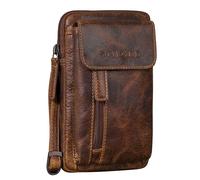 STILORD 'Mael' 2-in-1 Leather Messenger Bag Men Small Mobile Phone Bag Belt Bag - Genuine Leather Chest Pouch Vintage Crossbody Bag Mens for Mobile Phone Passport, Colour:luino - Brown