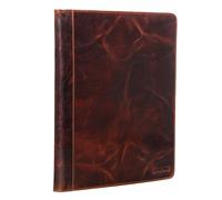 STILORD 'Malcolm' Leather Portfolio A4 Writing Case Vintage Document Folder for Business Work Meeting Conference Case Organizer Genuine Leather, Colour:Milano - Brown