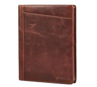 STILORD 'Marek' A4 Leather Folder Zipped Large Genuine Leather Binder Vintage Conference Portfolio Professional Padfolio with Pockets for 13-13,6 inch Tablet for Work, Colour:Kara - Cognac