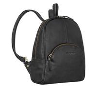 STILORD 'Margot' Daypack Women Leather Small Vintage Backpack Purse for Ladies Anti-Theft Rucksack Shoulder Bag for Trips and City Genuine Leather, Colour:Black