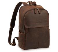 STILORD "Marino" Stylish Real Leather Backpack for Women and Men Medium - 13-14 inch Laptop Backpack Leather Anti Theft Rucksack - Ideal as an Elegant City Backpack Colour:Zamora - Brown