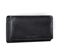 STILORD "Marquesa Women’s Leather Wallet RFID Protection - Large Vintage Purse with NFC Blocker, Many Compartments, Genuine Leather Gift Box Colour:Black Plain