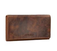 STILORD 'Marquesa' Women's Leather Wallet RFID Protection - Large Vintage Purse with NFC Blocker, Many Compartments, Genuine Leather Gift Box, Colour:aneto-Brown
