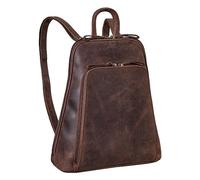 STILORD 'Martha' Women's Vintage Leather Backpack | Elegant and Modern Daypack for City, Going Out, Shopping, and Work | Genuine Leather Rucksack, Colour:montero - brown