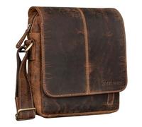 STILORD 'Matt' Small Mens Bag Leather Shoulder Messenger Handbag Vintage Man Purse Leather Cross Body-Bag for 9.7' Tablets Satchel Genuine Leather, Colour:calais - brown