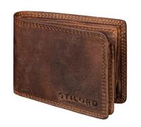 STILORD 'Matteo' RFID Leather Wallet for Men Mini Wallet with Coin Pocket Small Bifold Wallet NFC Blocking | Elegant Gents Leather Wallets | Mens Wallets NFC Blocking, Colour:Middle Brown