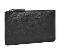STILORD "Matti Leather Bank Pouch for Men & Women Genuine Leather Wallet Small Vintage Travel Organizer Passport Holder Clutch for Cash, Cards & Documents Colour:Black