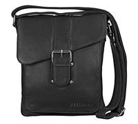 STILORD "Mattia" Small Leather Shoulder Bag for Men - Vintage Messenger Bag for iPads 9.7" & Tablets 10.1" - Genuine Leather Crossbody Bag Colour:Black