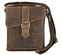STILORD "Mattia" Small Leather Shoulder Bag for Men - Vintage Messenger Bag for iPads 9.7" & Tablets 10.1" - Genuine Leather Crossbody Bag Colour:Middle Brown