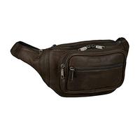STILORD 'Maverick' Leather Fanny Pack Shoulder Bag Camera Bag Mobile Phone Travel Festival Trekking Ladies Men Soft Leather, Colour:Flat Dark Brown